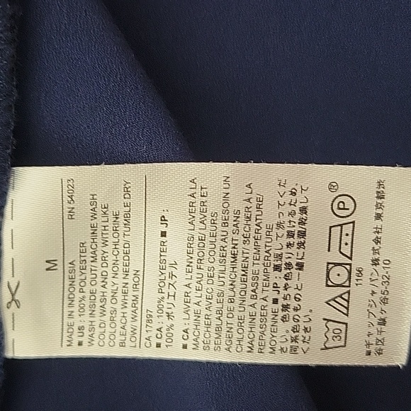 BANANA REPUBLIC WOMEN'S LONG SLEEVE COLLARED OVERESIZED OPEN BACK BUTTON BLOUSE - Picture 11 of 11